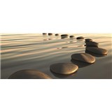 Vliesové fototapety kameny na pláži rozměr 250 cm x 104 cm