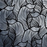 Samolepící fólie listy listy stříbrno-černé - 45 cm x 5 m