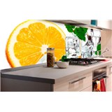 Samolepící tapety za kuchyňskou linku citron a led rozměr 180 cm x 60 cm