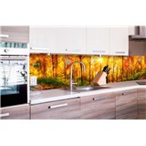 Samolepící tapety za kuchyňskou linku slunný les rozměr 260 cm x 60 cm - POSLEDNÍ KUSY