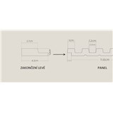 Lamelové dekorační panely ASTI zakončení levé dub zlatý 4,2 x 270 cm