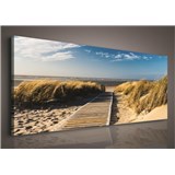 Obraz na plátně písečná pláž 145 x 45 cm