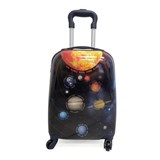 Dětský kufr vysoký na kolečkách sluneční soustava