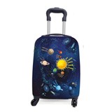 Dětský kufr vysoký na kolečkách kosmos