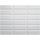 Obkladové panely 3D PVC rozměr 440 x 580 mm obklad bílý s bílou spárou