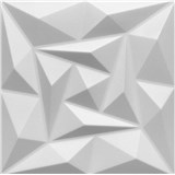 Obkladové panely 3D PVC Quarz bílý 500 x 500 mm, tloušťka 1 mm - POSLEDNÍ KUSY