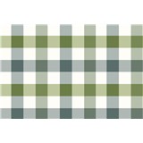 Ubrus návin 20 m x 140 cm kostky zeleno-šedé - POSLEDNÍ METRY