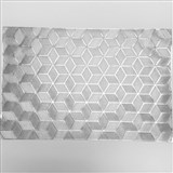 Vinylové dekorativní prostírání na stůl Metalic 3D kostky stříbrné 45 x 30 cm - POSLEDNÍ KUSY