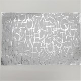 Vinylové dekorativní prostírání na stůl Metalic písmena stříbrné 45 x 30 cm - POSLEDNÍ KUSY