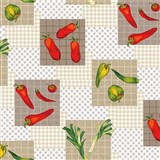 Ubrusy návin 20 m x 140 cm papriky červeno-zelené
