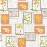 Ubrus metráž žluté květy s listy