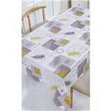 Ubrusy návin 20 m x 140 cm kapradí šedo-žluté s ornamenty