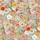 Ubrus metráž retro květinová koláž