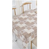 Ubrus metráž béžovo-hnědý s ornamenty