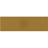 Luxusní vliesové bordury na zeď Versace III hlava medúzy s řeckým klíčem zlatá