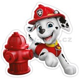 3D Pěnová dekorace na zeď Tlapková patrola Marshall v akci (Paw Patrol)