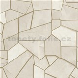 Vliesové tapety na zeď ELLE DECORATION 4 geometrický vzor béžovo-zlatý