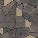 Vliesové tapety na zeď ELLE DECORATION 4 geometrický vzor šedo-zlatý