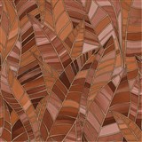 Vliesové tapety na zeď ELLE DECORATION 4 stylizované listy cihlovo-červené