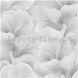 Vliesové tapety na zeď GMK Fashion for walls  5 florání vzor metalicky bílo-stříbrný