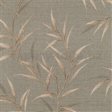 Vliesové tapety na zeď GMK Fashion for walls  5 lístky niklové na béžovém pokladu