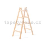 Štafle malířské PREMIUM, 3 příčky, dřevěný žebřík, 150kg, ZDARMA DOPRAVA