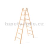 Štafle malířské PREMIUM, 7 příček, dřevěný žebřík, 150kg, ZDARMA DOPRAVA