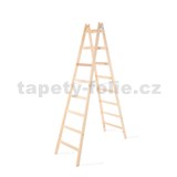 Štafle malířské PREMIUM, 8 příček, dřevěný žebřík, 150kg, ZDARMA DOPRAVA