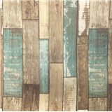Samolepící pěnové 3D panely rozměr 70 x 70 cm, 3D dřevěný obklad hnědo-modrý - POSLEDNÍ KUSY