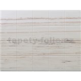 Obkladové panely 3D PVC rozměr 440 x 580 mm obklad malý krémový s žíháním