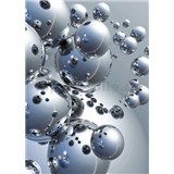 Fototapety 3D Silver Orbs rozměr 183 cm x 254 cm - POSLEDNÍ KUSY