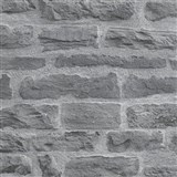 Vliesové tapety na zeď IMPOL Wood and Stone 2 cihlová stěna šedo-černá