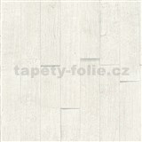Vliesové tapety IMPOL Wood and Stone 2 3D dřevěný obklad bílý
