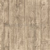 Vliesové tapety IMPOL Wood and Stone 2 dřevo hrubě hoblované hnědé