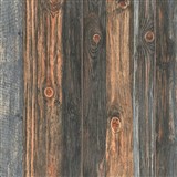 Vliesové tapety IMPOL Wood and Stone 2 dřevěné desky se suky hnědé
