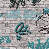 Tapety na zeď IMPOL Young Spirit - Graffiti tyrkysové