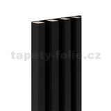 Dekorační panely MAXI černý mat 3D lamely na filcovém podkladu 270 x 17,7 cm