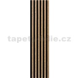 Akustické dekorační panely dub světlý 3D lamely na filcovém podkladu 250 x 30 cm - POSLEDNÍ KUSY