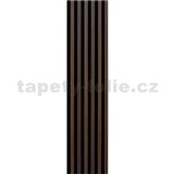 Akustické dekorační panely dub tmavý 3D lamely na filcovém podkladu 250 x 30 cm - POSLEDNÍ KUSY