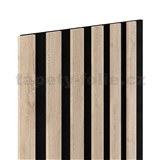 Dekorační panely SLIM dub sonoma 3D lamely na filcovém podkladu 270 x 30 cm