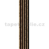 Akustické dekorační panely dub wotan 3D lamely na filcovém podkladu 250 x 30 cm - POSLEDNÍ KUSY