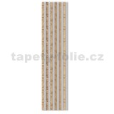 Akustické dekorační panely wotan 3D lamely na šedém filcovém podkladu 270 x 30 cm