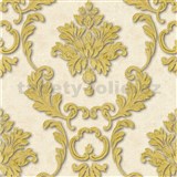Vliesové tapety na zeď Luxury zámecký vzor zlatý na krémovém podkladu