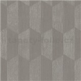 Vliesové tapety na zeď Geo Effect 3D šedobéžový geometrický vzor - POSLEDNÍ KUSY