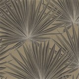 Vliesové tapety na zeď IMPOL Antigua palmové listy hnědé na béžovém podkladu