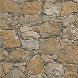 Vliesové tapety na zeď Wood´n Stone kámen štípaný hnědý