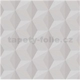 Vliesové tapety na zeď Esprit 3D abstrakt světlé hnědý se třpytem - POSLEDNÍ KUSY