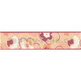 Bordura květiny hnědo-červené 5 m x 7 cm - POSLEDNÍ KUS