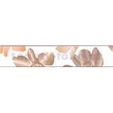 Samolepící bordura květinky hnědé 5 m x 5,8 cm - POSLEDNÍ KUS