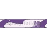 Samolepící bordura květy s vlnovkami fialové 5 m x 5,8 cm  - POSLEDNÍ KUS